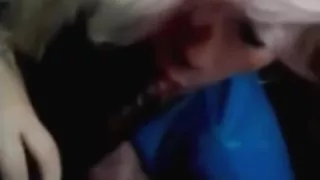 Blonde gives head in the car