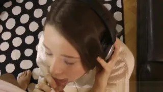 British slut sucking cock