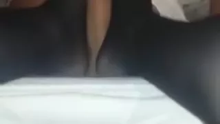 Stocking italian footjob