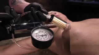 Strapped blonde nipples tormented