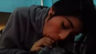 Blowjob during camping trip