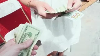 Blonde flashing natural tits outdoor