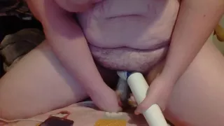 Horny Chubby Teen Orgasms 4 Times Hard Thanks To Hitatchi Wand