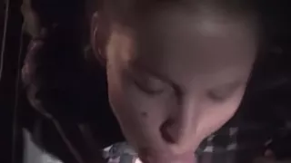 POV outdoor fucking and cum swallow