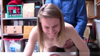 Shoplifter Teen Catarina Petrov sucks and fucks dudes cock