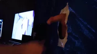Gloryhole blowjob fantasy cum in mouth swallow