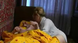 Mother woke up the boy