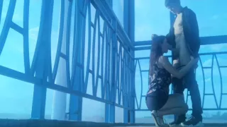 Deep Blowjob and quick anal sex on the crosswalk on the road.