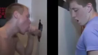 Hetero-Kerl betrügt beim Gloryhole