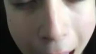 Sucking all the cum out the head