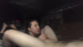 Lil step sister cures blue balls with her mouth