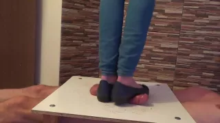 Crazy and cruel cock and balls trample stomping crushing