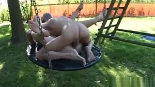 Old man fucks sexy young girl on the green grass - Hell Porn