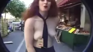 Naked walk in the street