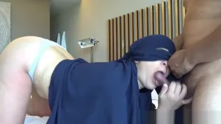 Arab burqa teen fucked in all three holes, & she loved it! - Anal creampie!