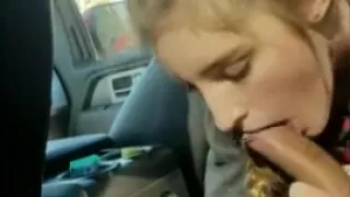 Blonde Teen Slut Slurps Cock
