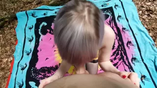 Found Sleeping Teen In Nylon Stockings In Forest And Filled Her With My Cum