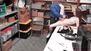 Teen babe fucked by officer for stealing