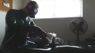 Rubber Lobo tied up and teased