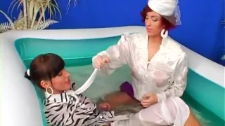 Messy porn lesbian delight