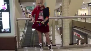 Cosplay Girl Flashing and Masturbating in The Mall