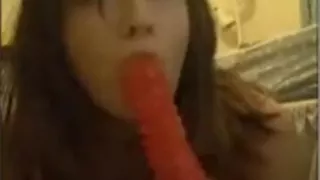 Amateur Chick Using Her Dildo in Her Pussy in Front of the Webcam