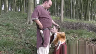 Kinky Viking slut Nadine Cays blows old guy with facial insemination