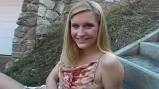 This pretty blonde plays hard to get