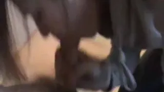 Cock hungry redhead slut sucks a stiff and hot cock