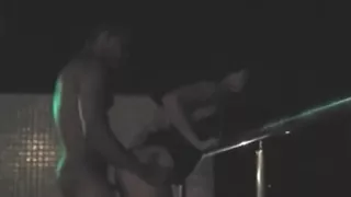 Horny amateur night fuck at the rooftop