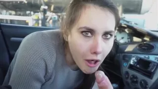 driving orgasm and blowjob 