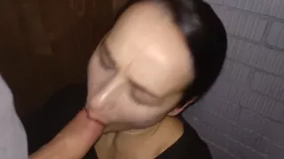 Spontaneous PUBLIC SEX in the pub's toilet. Real risky public fuck.