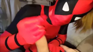 Zentai Cosplay and Pantyhose Encased Masked Babes Suck Huge Cocks (Clips)