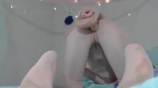 Young amateur teen rubs skinny pussy BOOBSMILFCAM com