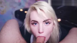 Cute Blowjob & Gagging On Cock