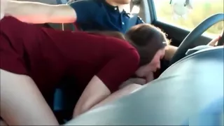 Couple car sex play