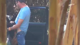 Four men fuck sexy Latina prostitute in forest