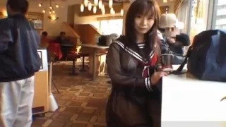 Mikan Cute Asian student flashes her part2