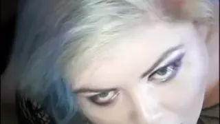 Tattood Goth BBW Sasha Syren Gives Sloppy Blowjob And Gets Titty Fucked