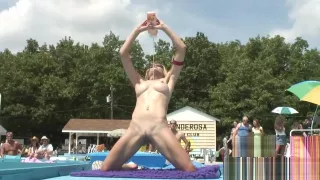 Wild amateur taking her sexy outfit off outdoors