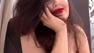 Beautiful woman with big tits teases porn webcam room