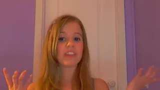 Home alone cute skinny babe teasing on webcam