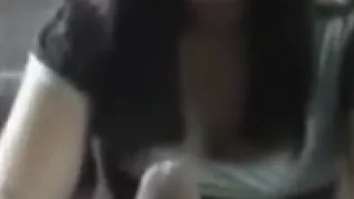 Sexy brunette blowjobs on thick cock