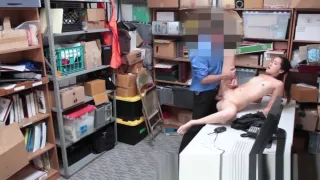 Asian amateur shoplifter gets fucked