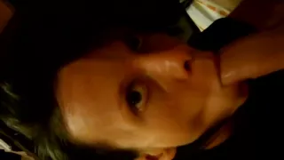 Real Girfriend's Sloppy Blowjob and Swallow. Sylvia Chrystall's First POV.