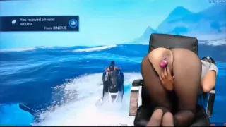 Big Titty GamerGirl Plays PS4 While Trying Not to Cum