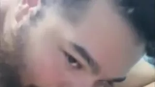 Sucking a chubby bear.