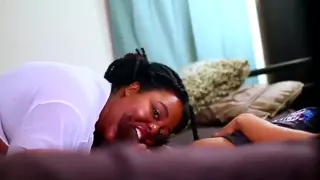 Black Granny Sucks Fucks And Takes A Load In Her Ass