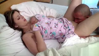 Busty girlfriend cum on body