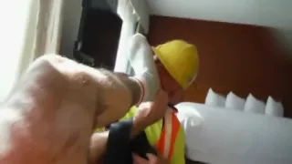 construction daddy feet, suck and fuck